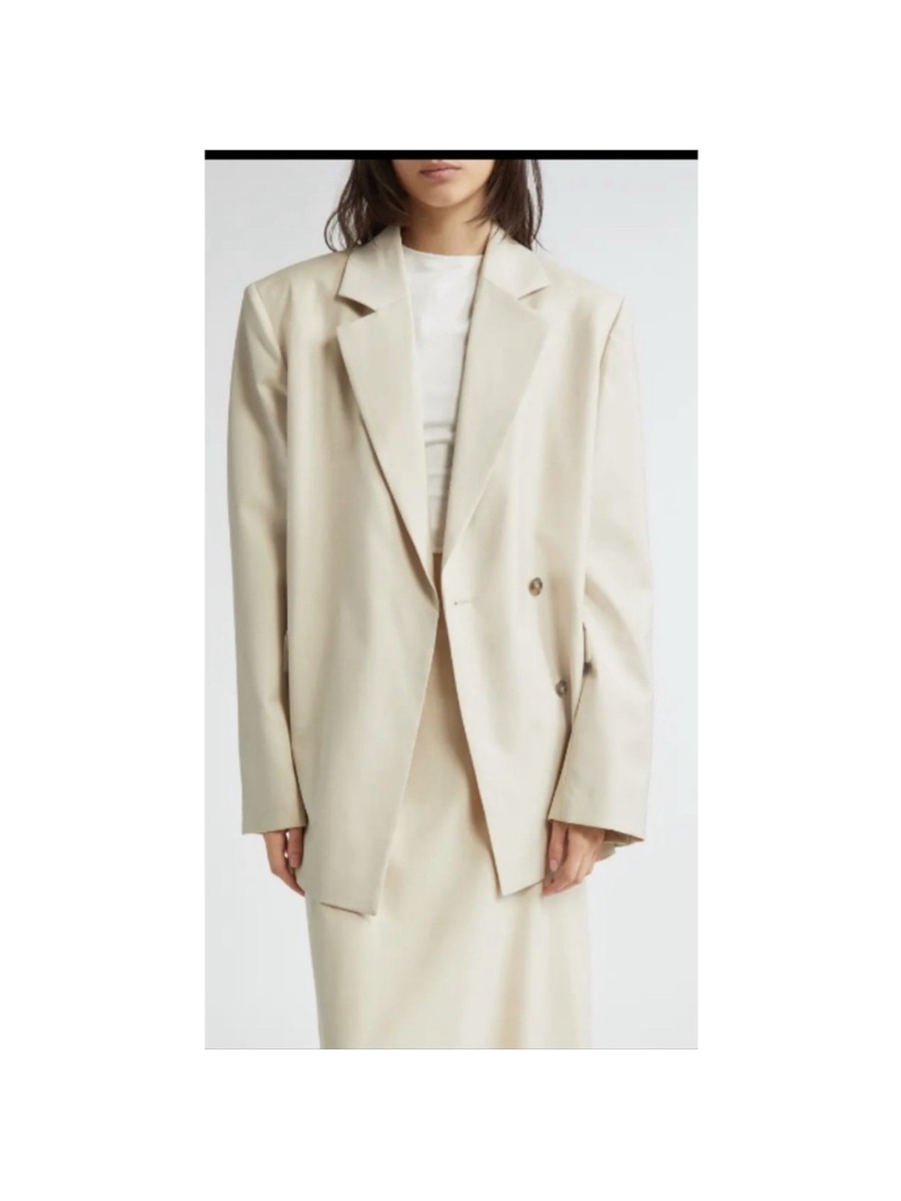 Loulou De Saison Studio Arlo Double Breasted Blazer Jacket Gold Size 40